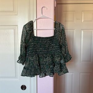 American Eagle Green Women's Top/Blouse